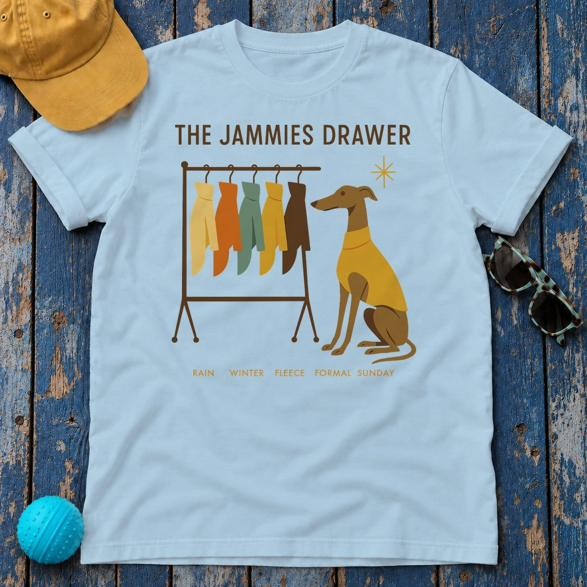Greyhound The Jammies Drawer Tee in Light Blue