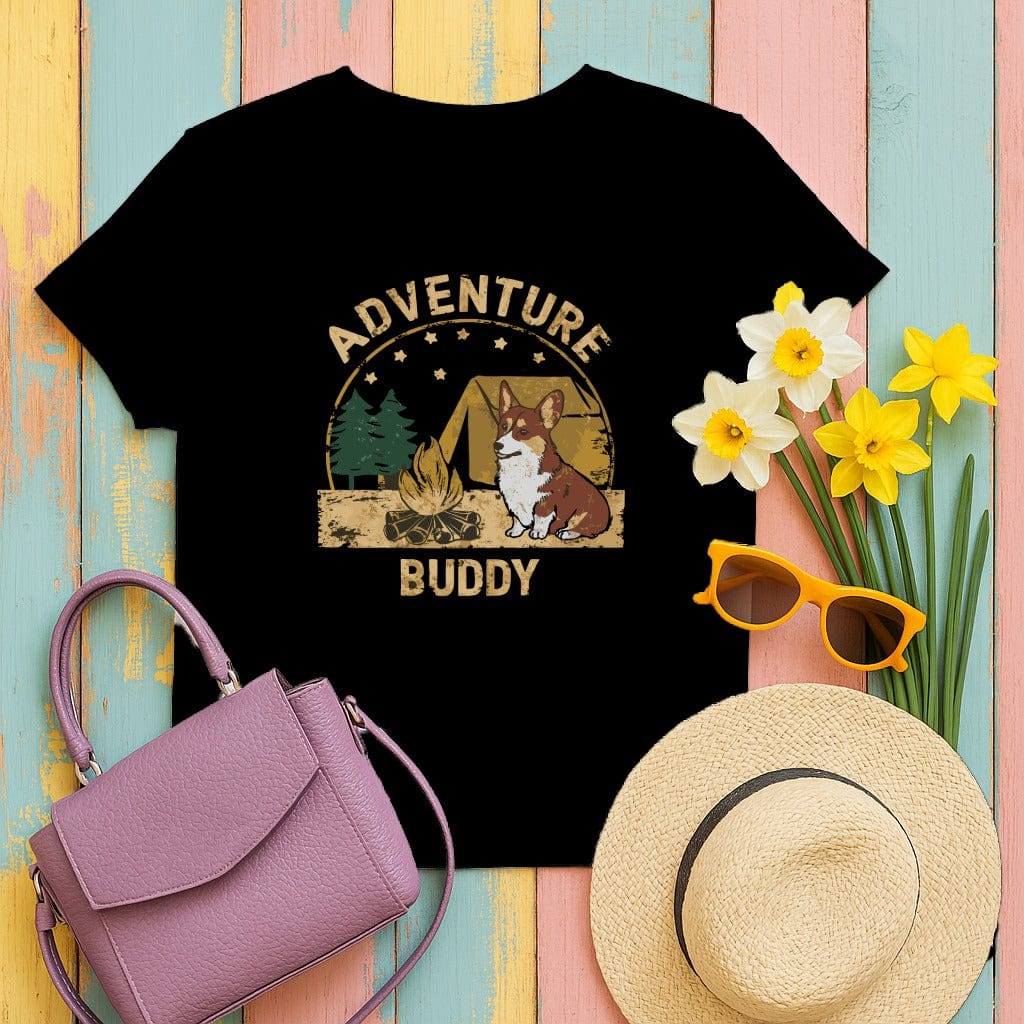 Adventure Buddy Camping Dog Graphic T-Shirt product