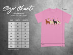 Gildan 5000 heavy cotton t-shirt size chart with measurements in inches.