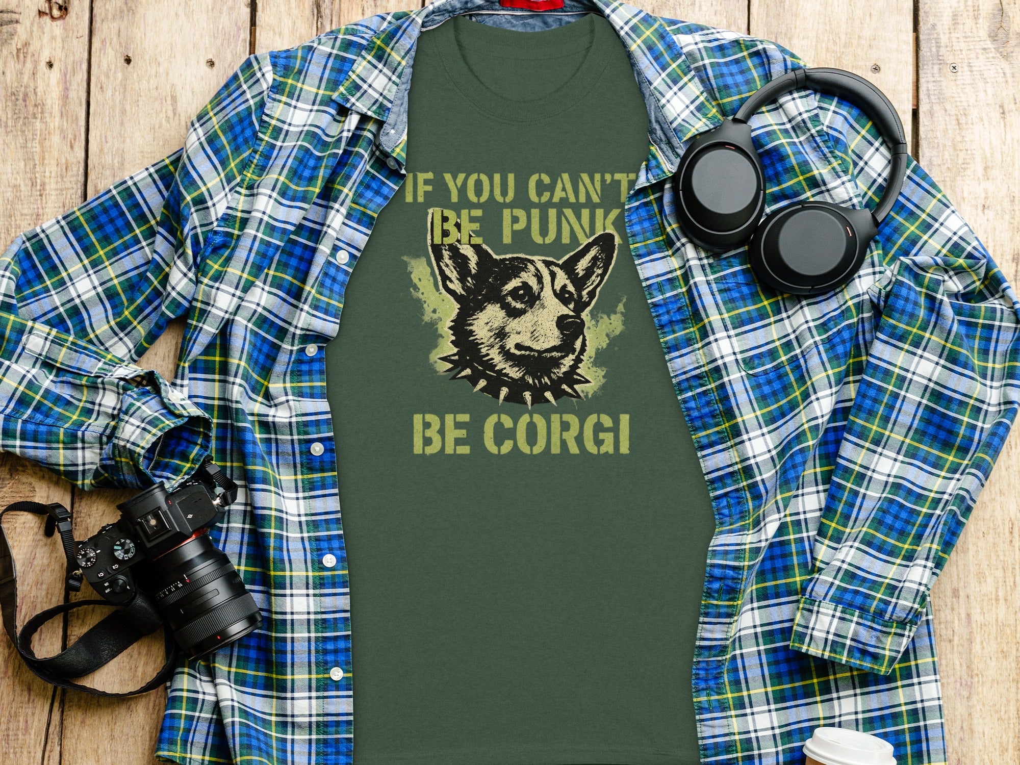 If You Can't Be Punk Be Corgi Graphic T-Shirt