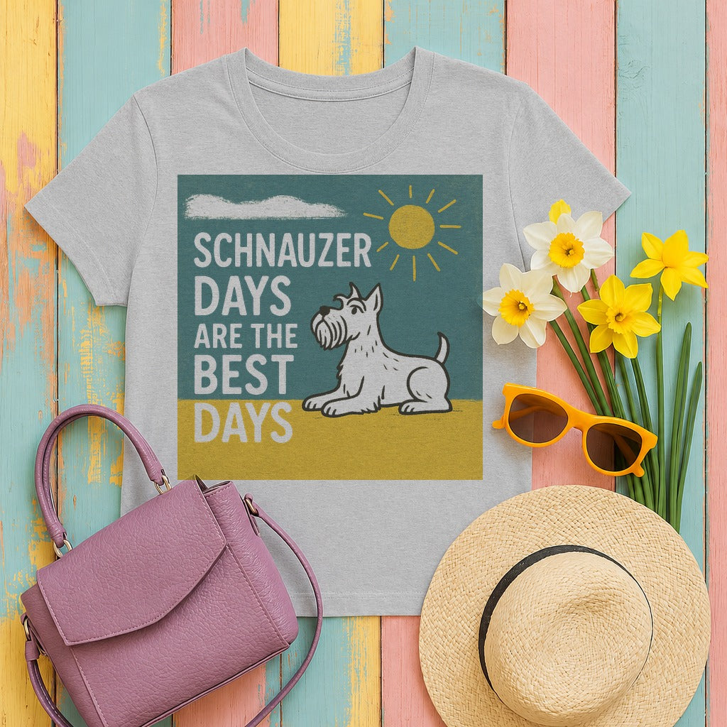Best Schnauzer Days Graphic T-Shirt in Sport Grey
