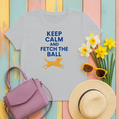 Keep Calm and Fetch The Ball Graphic T-shirt product type