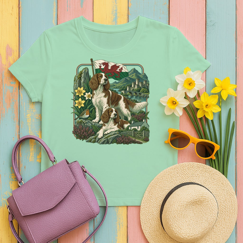 Welsh Springer Spaniel Wales Heritage tee, Mint
