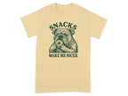 Snacks Make Me Nicer Cute Dog Graphic T-shirt
