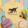 Live Free Gordon Setter T-Shirt in Butter
