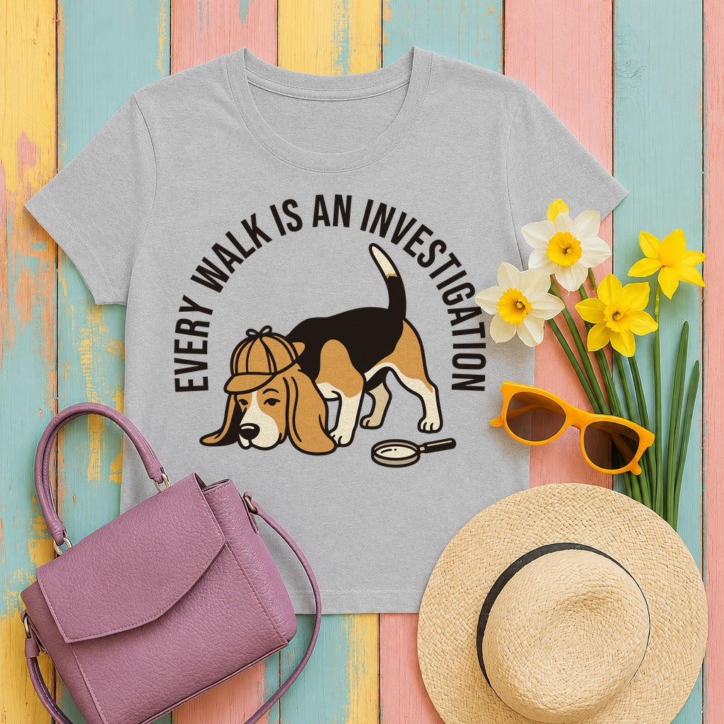 Every Walk Tracking Beagle T-Shirt in Sport Grey