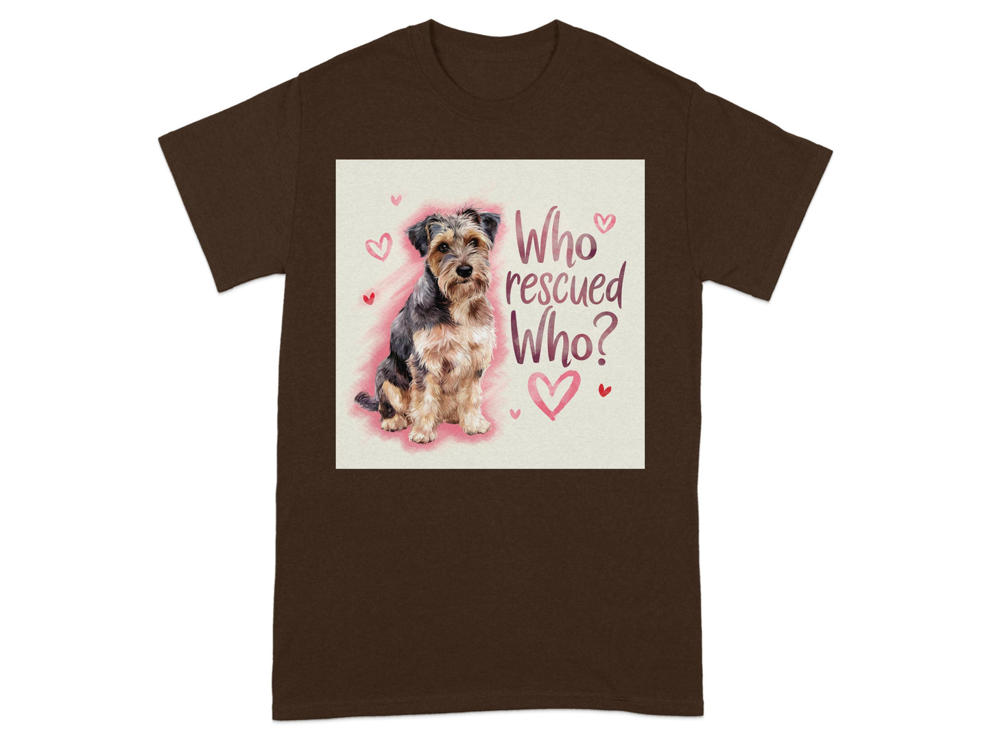 Who Rescued Who Dog Lover Graphic T-Shirt product type