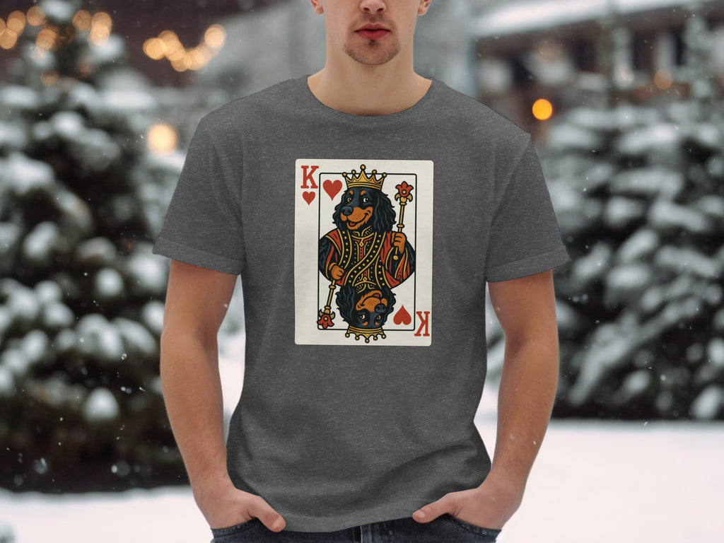 King of Hearts Bear Design T-Shirt for Casual Wear