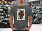King of Hearts Bear Design T-Shirt for Casual Wear