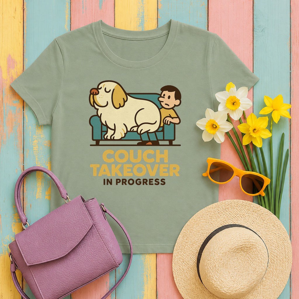 Clumber Couch Takeover Tee in Sage