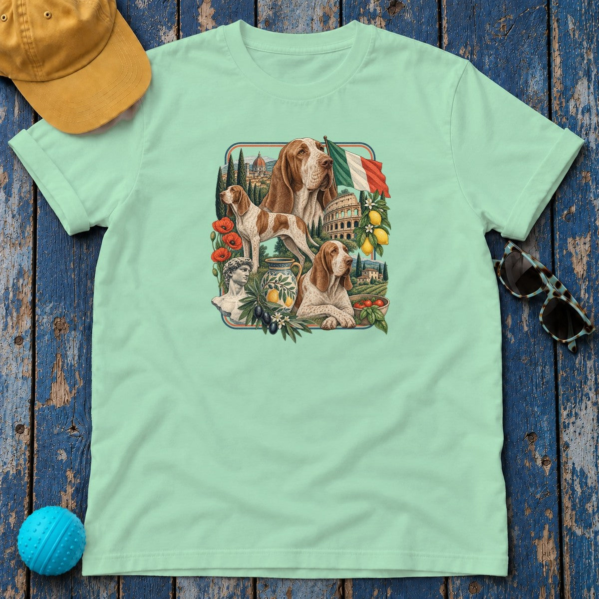 Bracco Italiano Italy Heritage T-Shirt in Mint