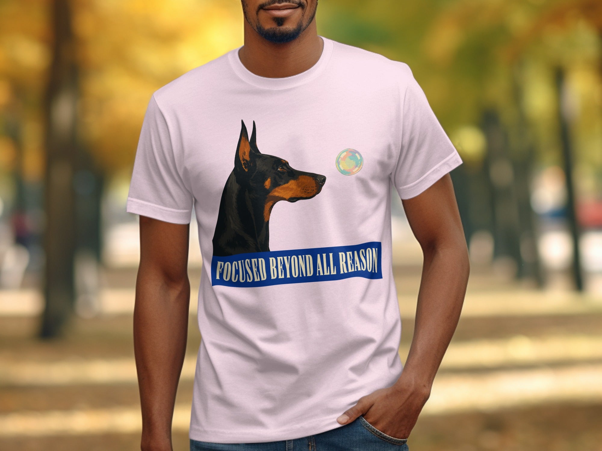 Focused Beyond Reason Doberman T-shirt