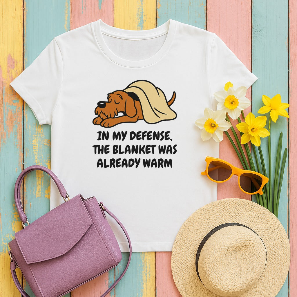 Wirehaired Vizsla Blanket Was Already Warm Tee in White