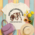 German Shorthaired Pointer Detective T-Shirt in Natural