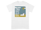 Corgi days are the best days text with a corgi and sun design.