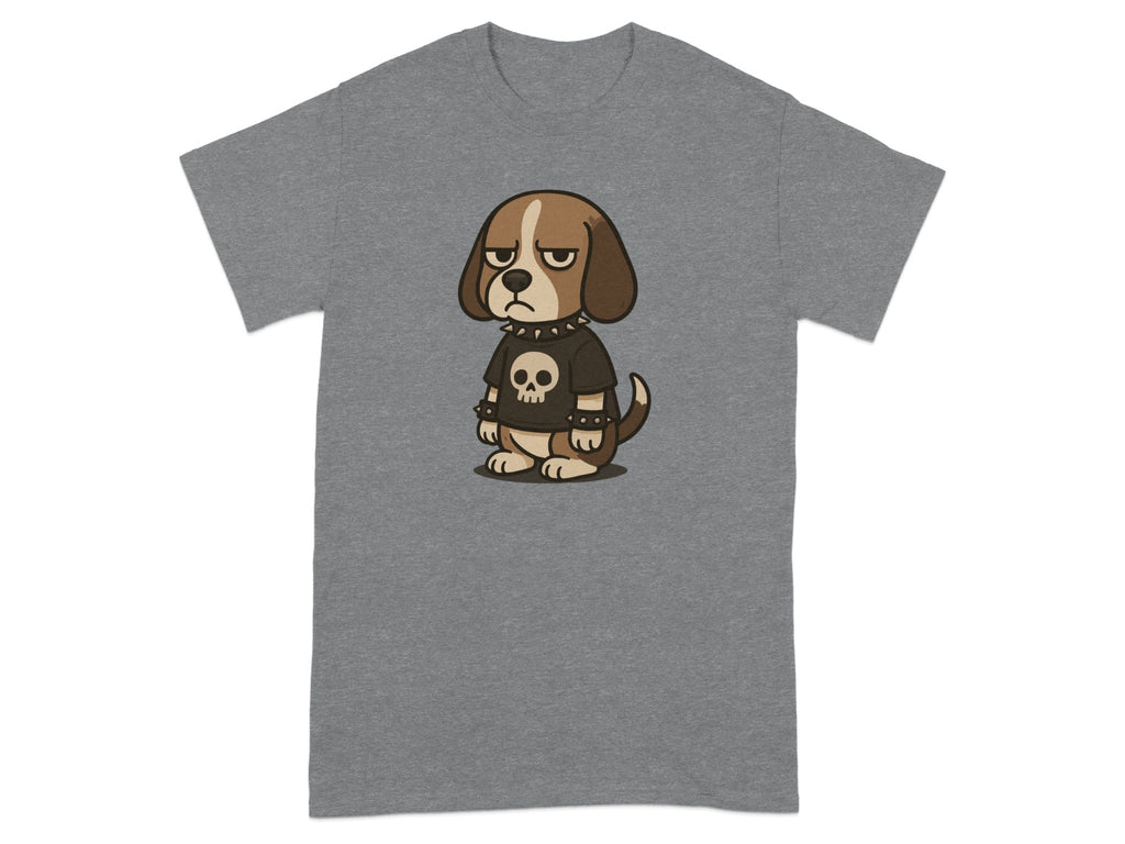 Cute Dog Graphic with Skull Shirt for Apparel
