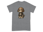 Cute Dog Graphic with Skull Shirt for Apparel