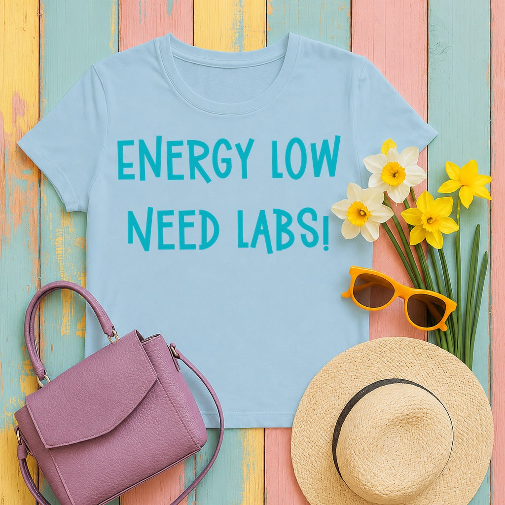 Energy Low Need Labs T-Shirt in Light Blue