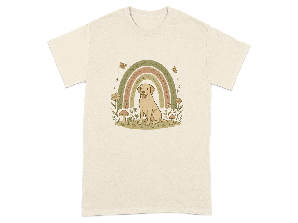Cute Dog and Rainbow Graphic Nature Theme Shirt product