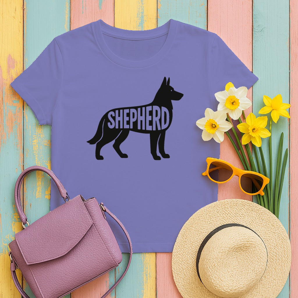Bold Shepherd Silhouette T-Shirt in Violet