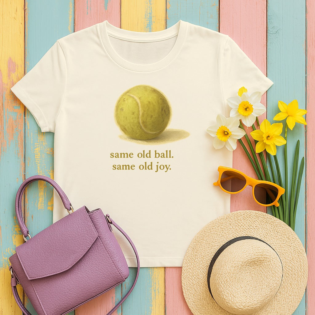 Black Lab Same Old Ball Same Old Joy T-shirt in Natural