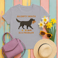 Flat-Coat An Empty Mouth Is a Problem Tee in Athletic Heather