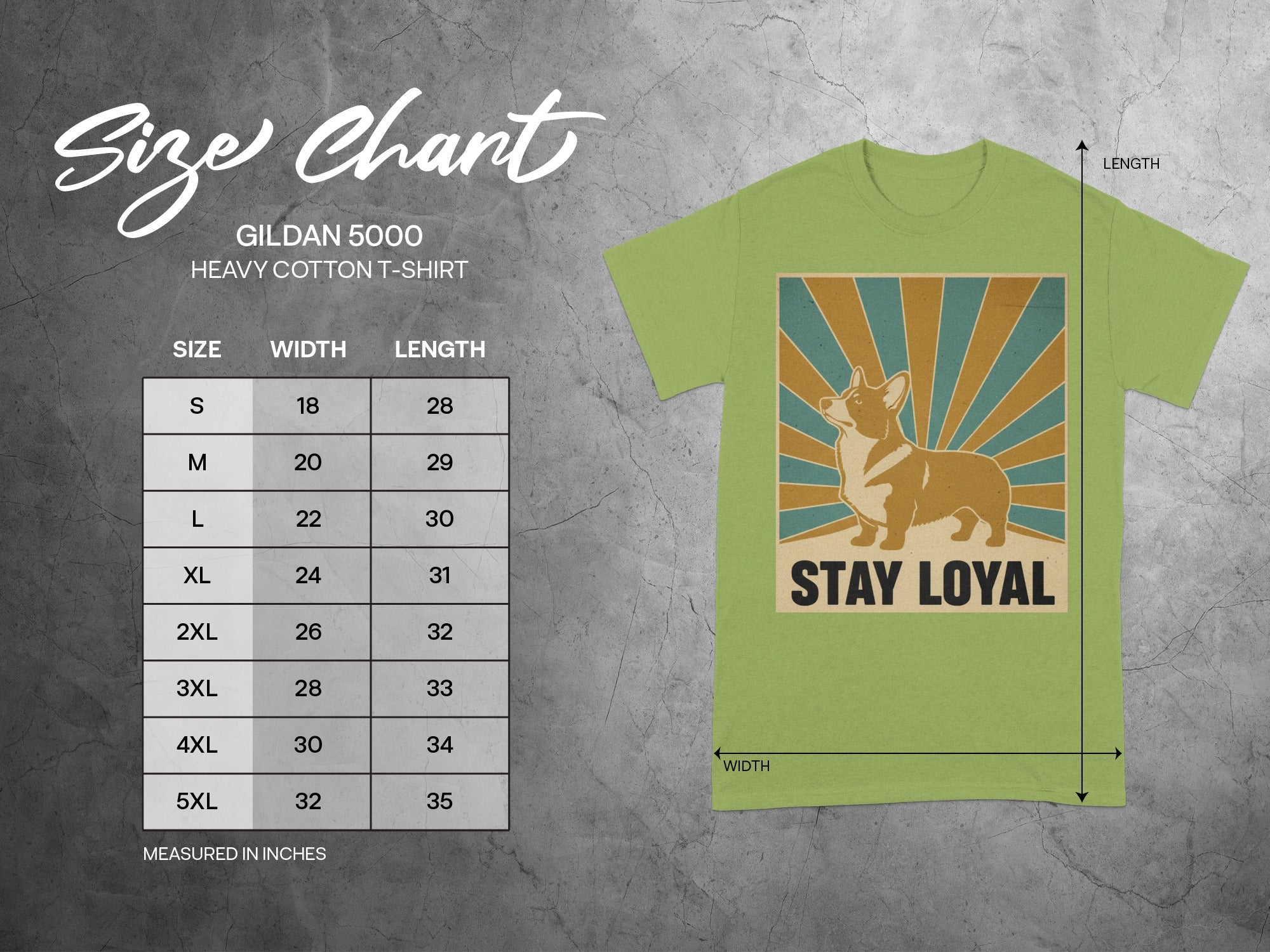 Stay Loyal Sunburst Design Corgi T-Shirt
