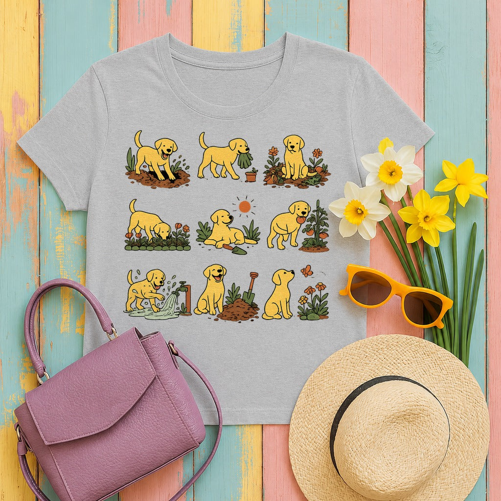 Whimsical Garden Lab T-Shirt in Sport Grey