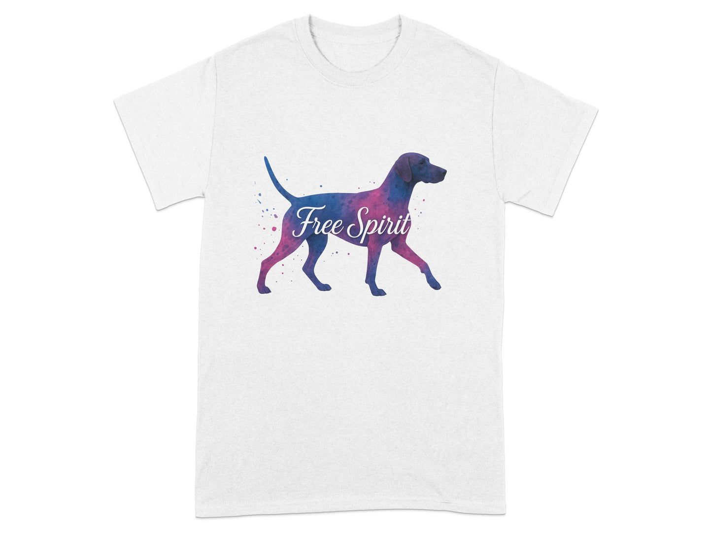 Free Spirit Dog Silhouette Design Graphic T-Shirt product type
