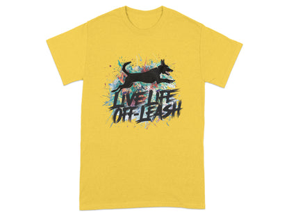 Live Life Off-Leash Graphic Dog Print Shirt product type