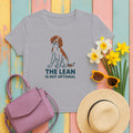Irish Red and White Setter The Lean Is Not Optional Tee in Athletic Heather