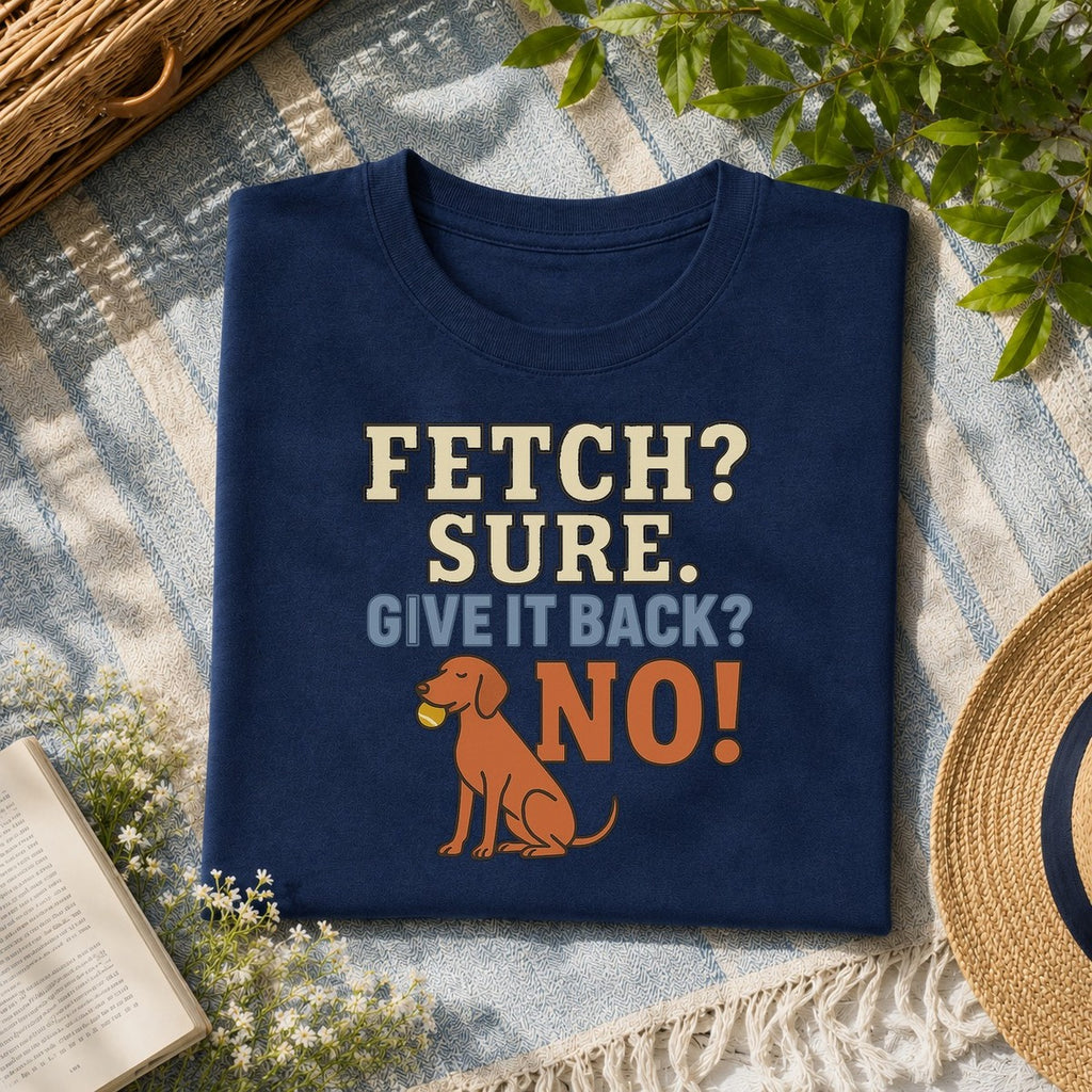 Vizsla fetch tee flat-lay