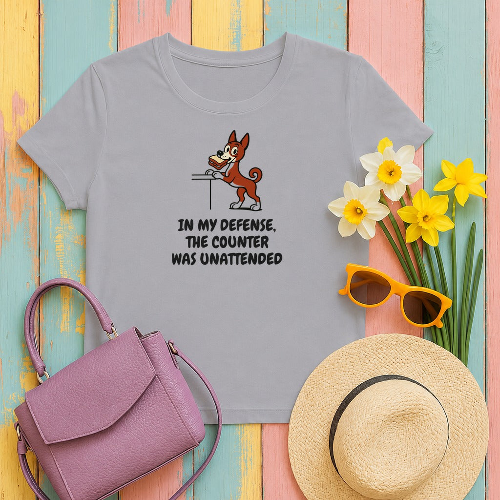 Basenji Counter Was Unattended Tee in Athletic Heather