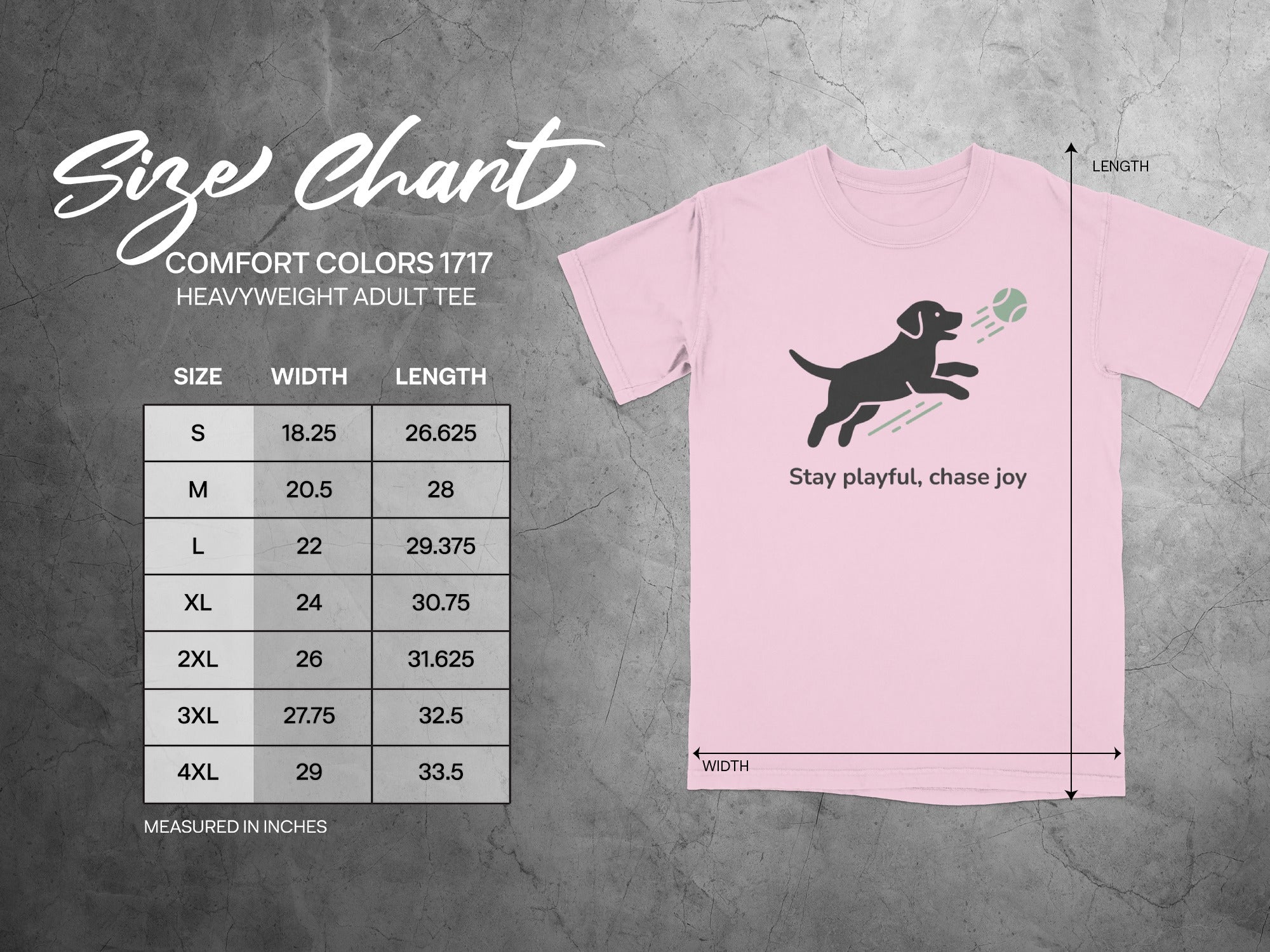 Stay playful chase joy Comfort Colors 1717 adult tee