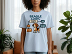 Light blue t-shirt with "Beagle Logic" text and flowchart with a beagle.