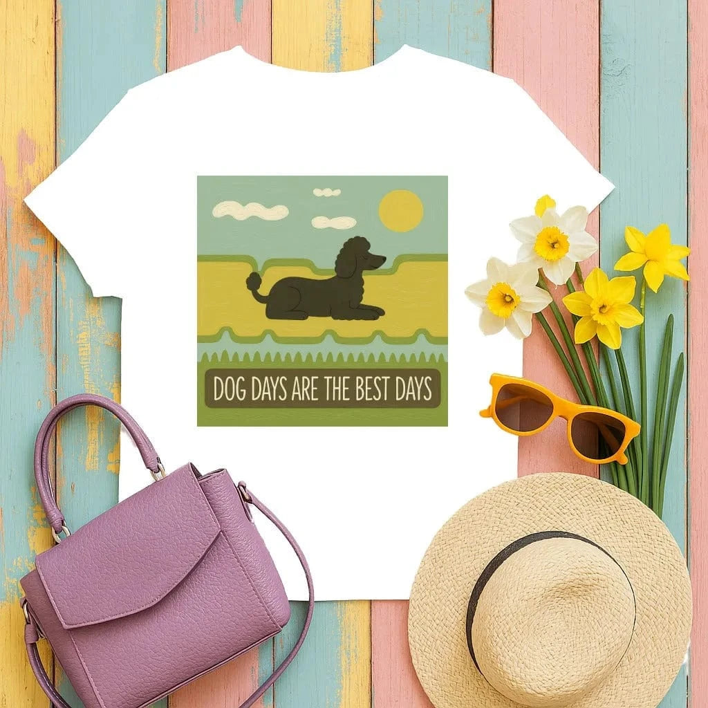 Dog Days Are the Best Days Poodle T-Shirt T-shirt