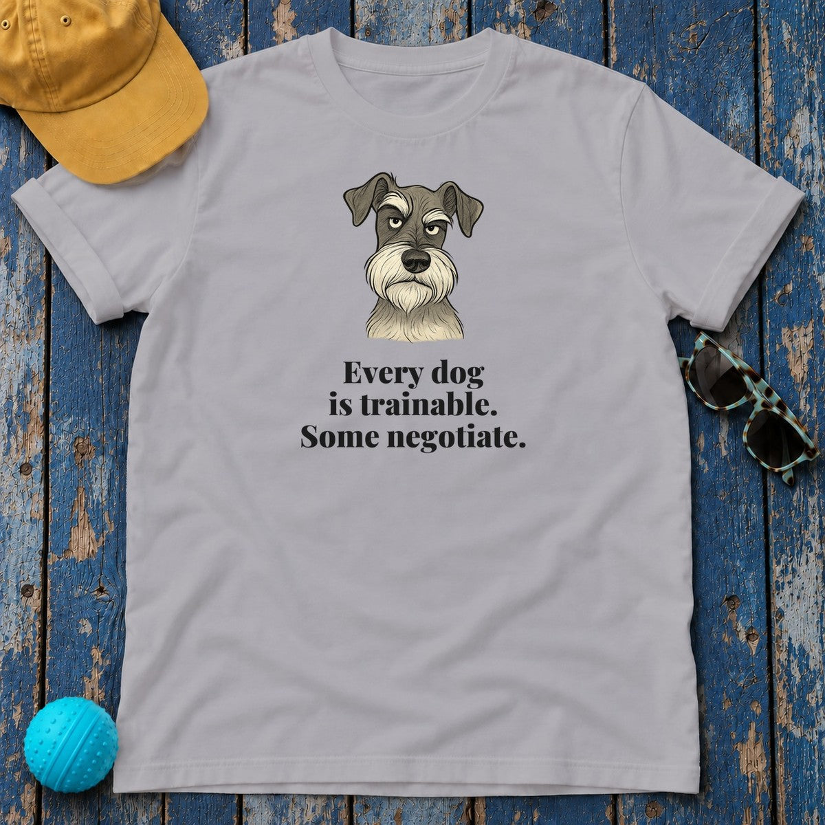 Schnauzer Some Negotiate Tee in Athletic Heather