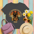 Best German Shepherd Dad Beer Lover Gift Funny T-Shirt in Dark Heather