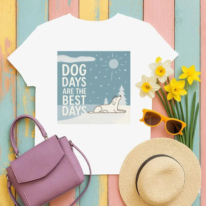 Dog Days Are The Best Days Winter T-Shirt Ash T-shirt