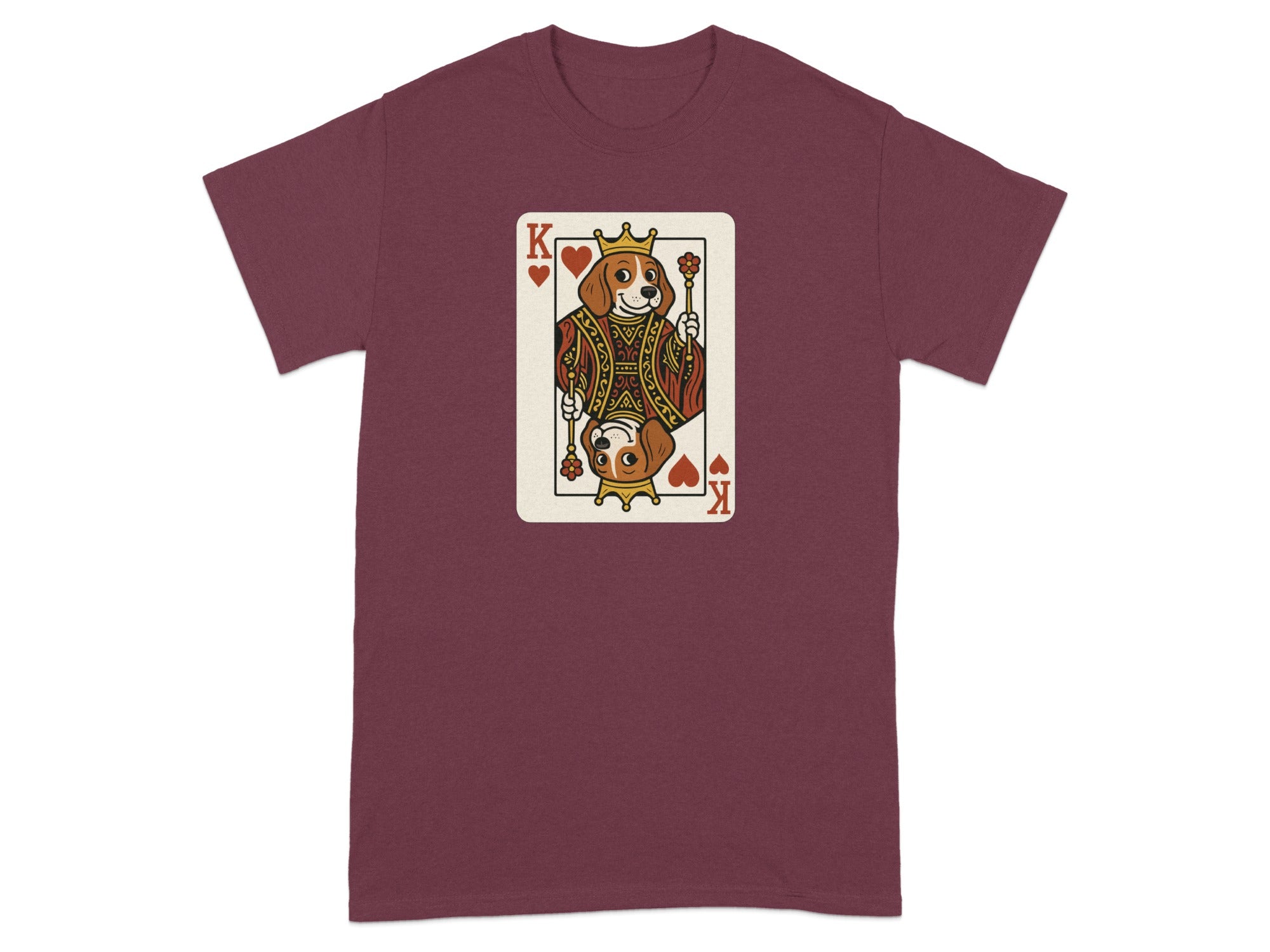 King of Hearts Dog Graphic T-Shirt