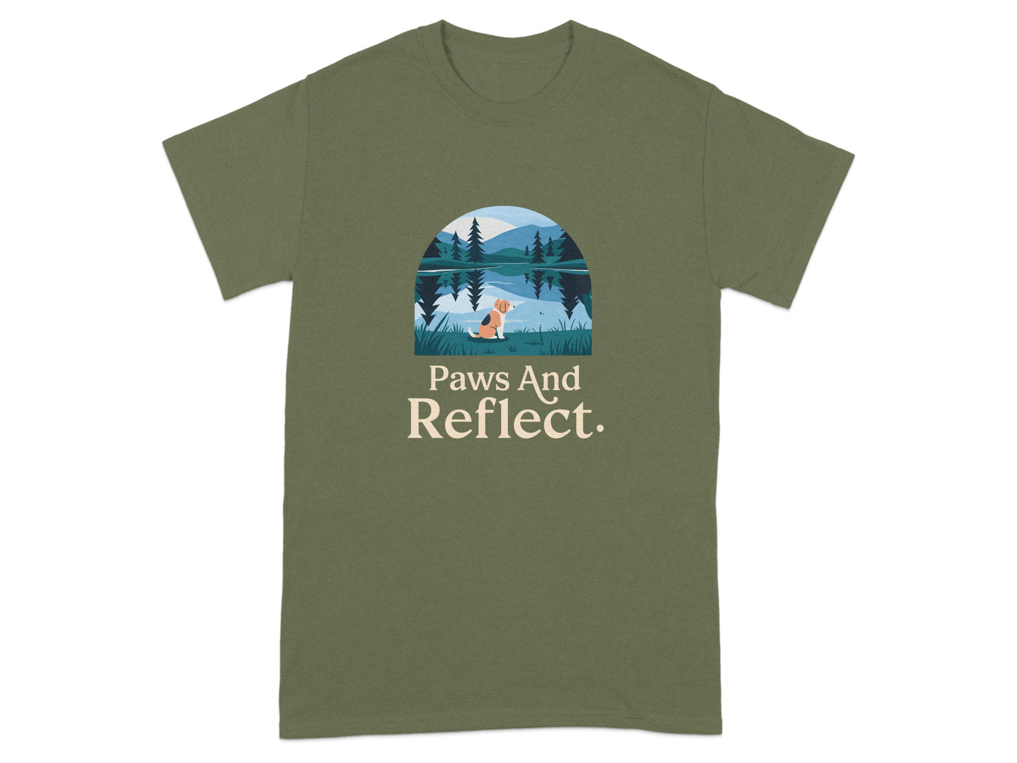 Paws And Reflect Forest Scene Graphic t-shirt product