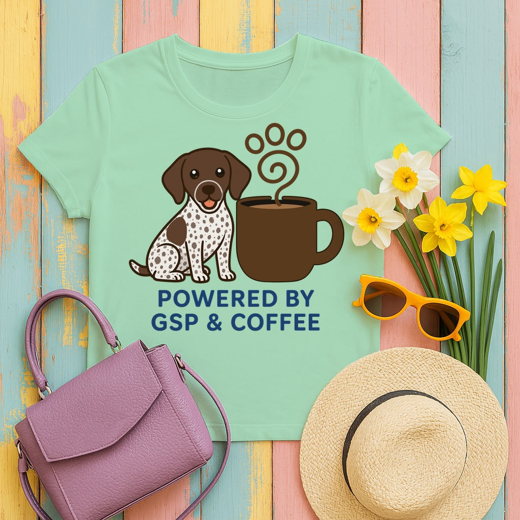 Powered by GSP & Coffee T-Shirt in Mint Green
