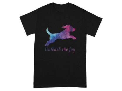 Unleash the Joy Colorful Dog Graphic T-shirt product