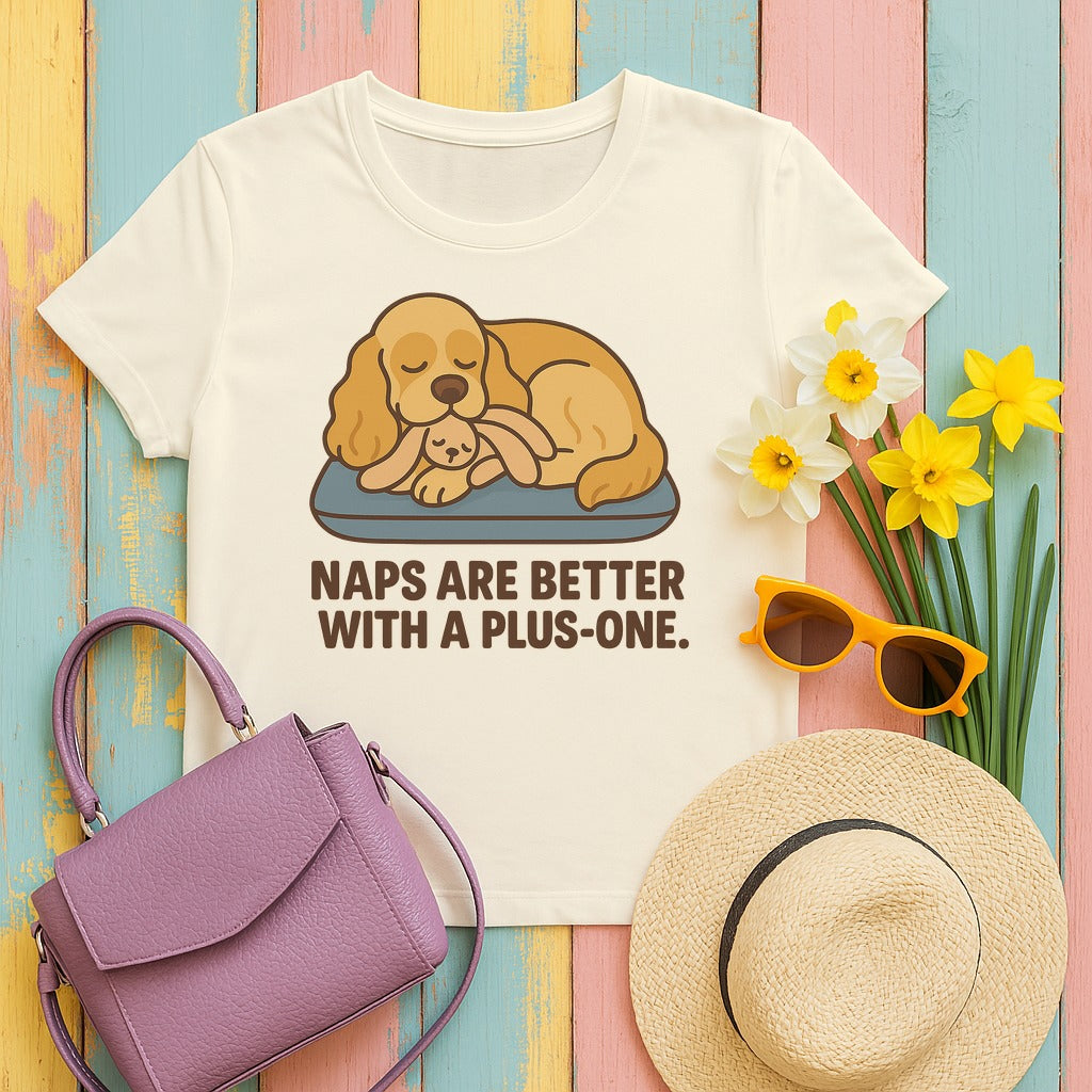 Cocker Naps With a Plus-One Tee in Natural