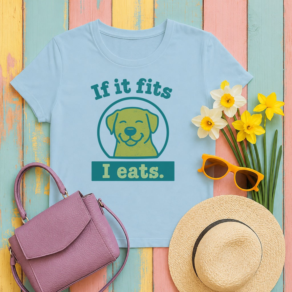 If It Fits I Eats Lab T-Shirt in Light Blue