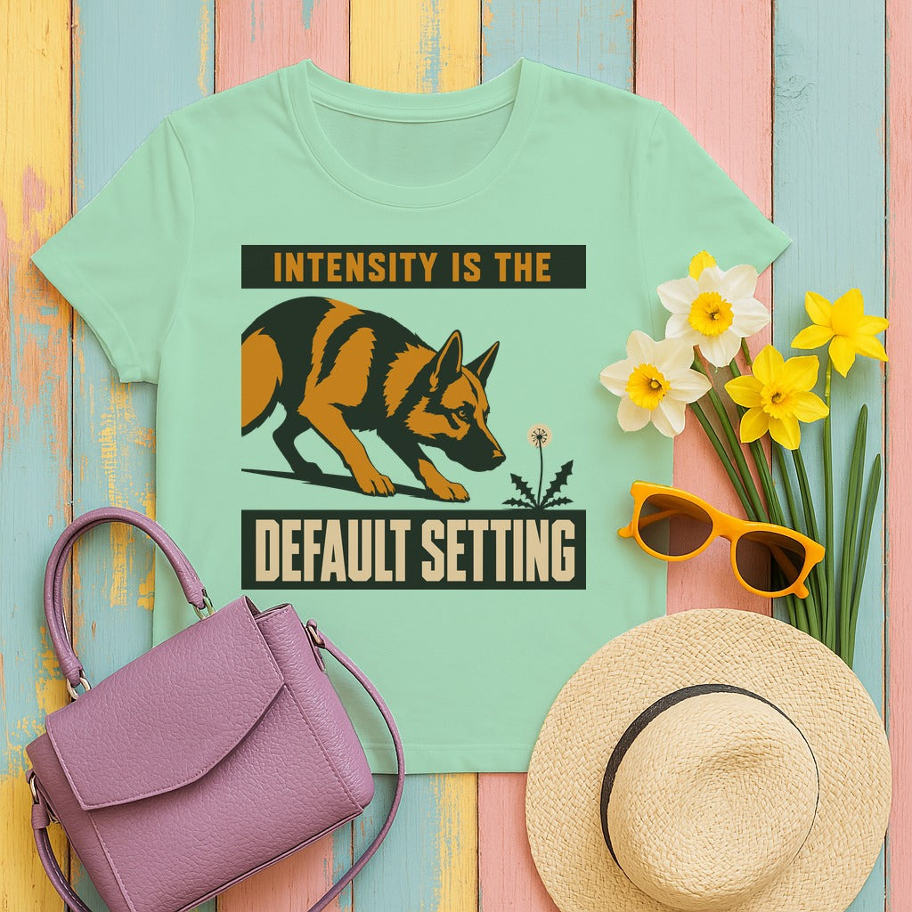 Default Setting German Shepherd T-Shirt in Mint Green