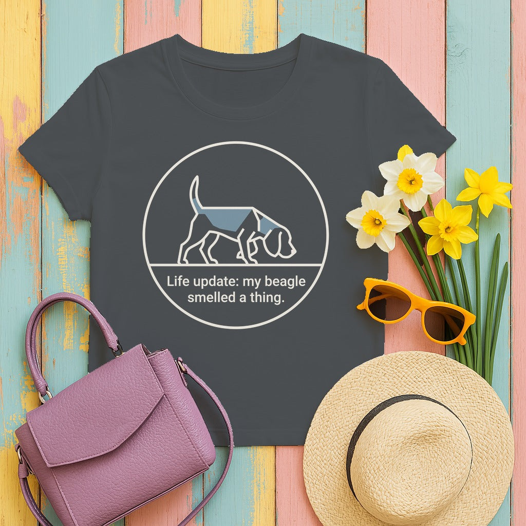 Beagle Smelled A Thing T-Shirt in Charcoal