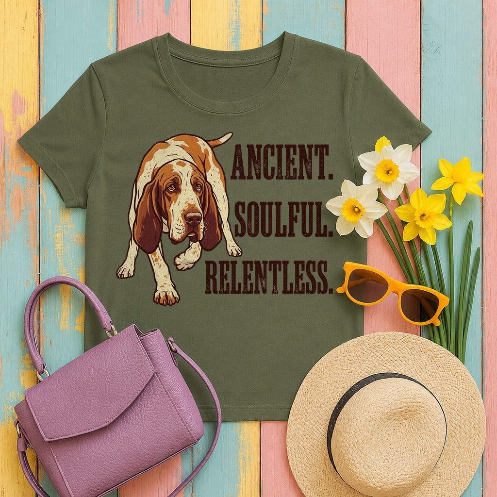Ancient Soul Bracco Italiano T-Shirt in Military Green