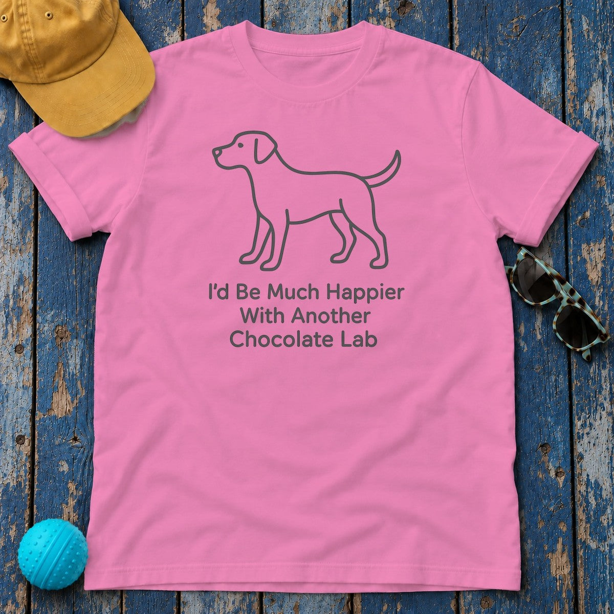 Another Chocolate Lab T-shirt in Azalea