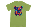 Colorful Geometric Bulldog Graphic Tee Product